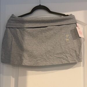LoveShackFancy Gray Mini Skirt